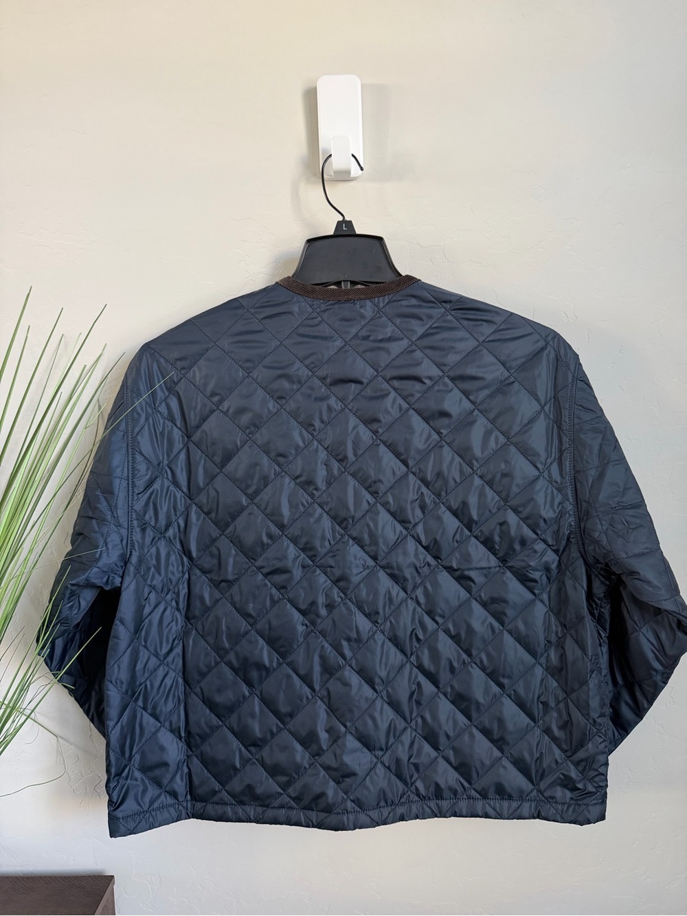 Madewell Quilted Jacket Navy Corduroy Trim Lightweight Puffer NW769 Mens Small - Picture 3 of 9